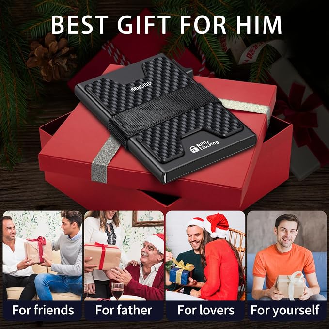 SEMORID Slim Wallet for Men, Minimalist RFID Blocking Mens Wallet with Pop Up Case, Thin Metal Credit Card Holder with Cash Strap & Expandable Backplate - Holds 12 Cards | Durable Expandable Backplate Compact Smart Metal Pop Up Wallet Front Pocket Hold... - Image 6