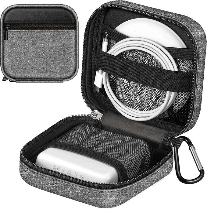 FINPAC Charger Case for MacBook, Small Electronic Organizer Pouch Bag | Portable Travel Storage for MacBook Power Adapter, Laptop Accessories, Magic Mouse, USB Drives, Gadgets, Gray by FINPAC