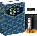 Book Safe with Combination Lock, Hidden Safe (9.5 x 6.2 x 2.2 Inch) with Fireproof Bag, Secret Diversion Safe, Hollow Book Box Hidden Storage, Money Safe Box for Cash (X-Large COOK) by KOFAIR