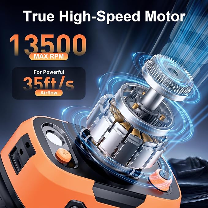 Portable Waist Fan Personal 14500mah 100 Speeds Clip On Shirt Fan Belt | Cooling Device Wearable Cool Body Blow Cold Air Rechargeable Pocket Mini Men Workers Outdoor Travel Hiking Gifts - Image 3