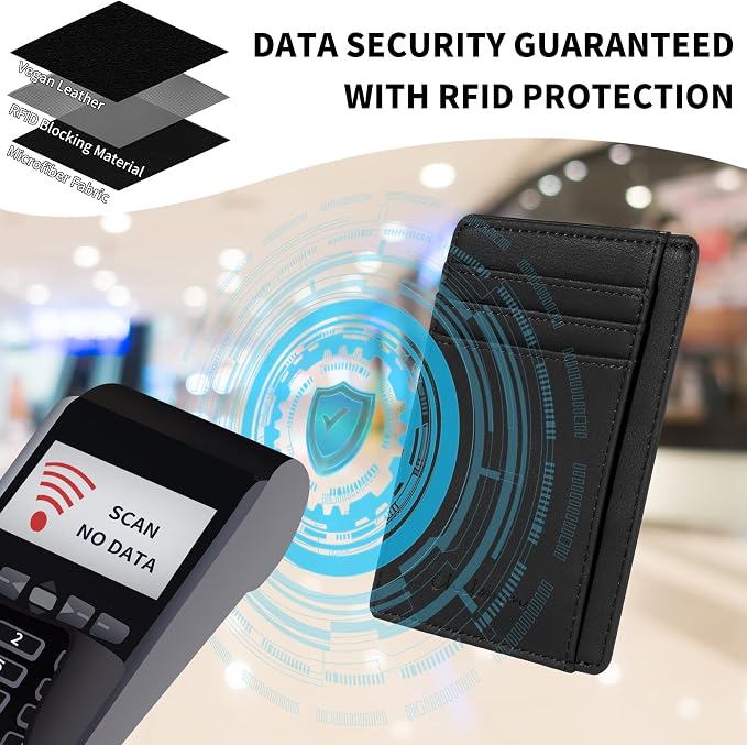 Chelmon Slim Wallet for Men, Minimalist Front Pocket RFID Blocking Credit Card Holder - Image 4