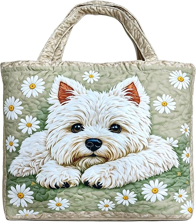 Women's Quilted Tote Bag – Lightweight Large Capacity Foldable for Travel | 20.87" L x 15.75" H by Unknown