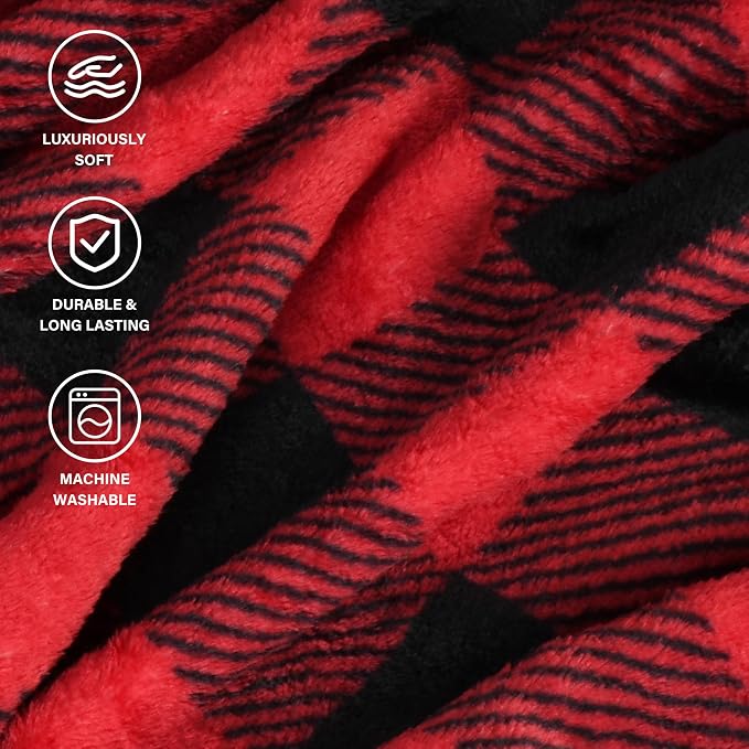 Tirrinia Travel Portable Blanket with Feet Pocket Airplane Office Poncho 4 in 1 Zippered Front Pocket Premium Cozy Fleece Blankets with Built-in Bag - Image 5