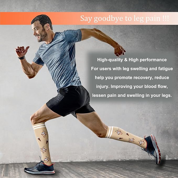 FEYHAY Copper Compression Socks (8 Pairs) 15-20 mmHg Circulation is Best Athletic & Daily for Men & Women, Running, Climbing - Image 3