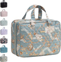 Everfun Travel Toiletry Bag with Hanging Hook and Leakproof Wet/Dry Compartments, Large Capacity Makeup Cosmetic Organizer for Women, 12x9x4.5 Inch, Muted Green by EVERFUN