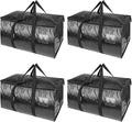 BALEINE 4-Pack Oversized Moving Bags with Reinforced Handles, Heavy-Duty Storage Tote for Clothes, Moving Supplies (Black, 4-Pack) by BALEINE