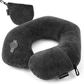 Rewondah Inflatable Travel Pillow, Inflatable Neck Pillow for Traveling Airplane, Travel Pillow with Soft Velour Washable Cover, U Shape Blow Up Neck Pillow for Airplanes Train Car Travel by Rewondah