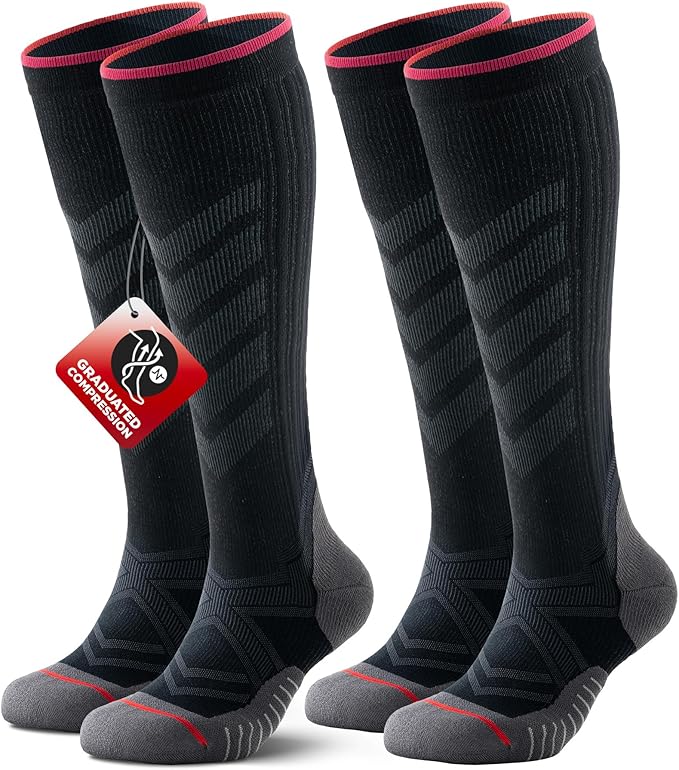 RUIXUE Compression Socks Men Women, Graduated 15-20mmHg Support Breathable for Travel Flight Running Cycling Daily Use by RUIXUE
