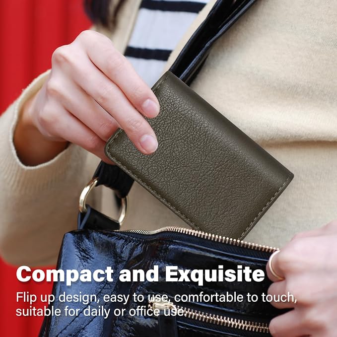 RFID Blocking Wallet - Minimalist Leather Business Credit Card Holder (A65-01) - Image 4