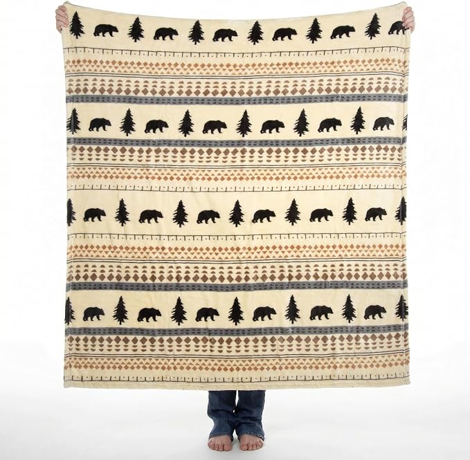 Carstens, Inc. Travel Blanket, Premium Compact 2-in-1 Airplane Blanket/Pillow, Scandinavian Bear - Image 2