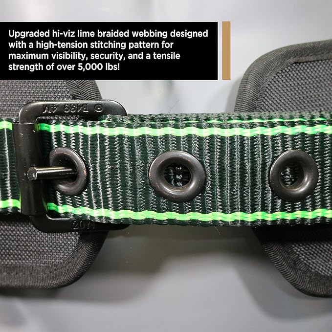 AFP Heavy-Duty 2 D-Ring Waist Body Belt w/Tongue Buckle Premium Stitching (OSHA/ANSI PPE) - Image 5