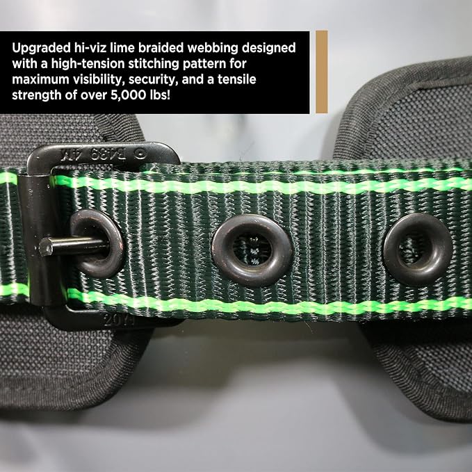 AFP Heavy-Duty 2 D-Ring Waist Body Belt w/Tongue Buckle Premium Stitching (OSHA/ANSI PPE) - Image 5