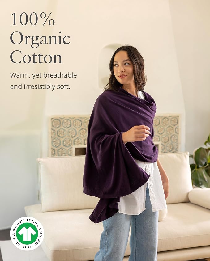 Dreamsoft Travel Scarf, Wrap and Shawl for Women, Organic Cotton - Image 4