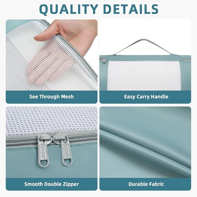 BAGAIL 6 Set/8 Set/10 Set Packing Cubes Various Sizes Packing Organizer for Travel Accessories Luggage Carry On Suitcase - Image 4