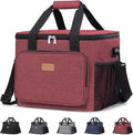 Lifewit Large Lunch Bag, Insulated Lunch Box, Soft Cooler Cooling Tote for Adult Men Women, Burgundy 40-Can (24L) by Lifewit