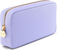 Embla Makeup Bag Travel Cosmetics Pouch and Toiletry Bag, Nylon Zipper Pouch Purse, Cute Make Up Organizer Storage Tote for Women Girls, Waterproof Travel Skincare Case, Small Makeup Bags, Lilac by Embla