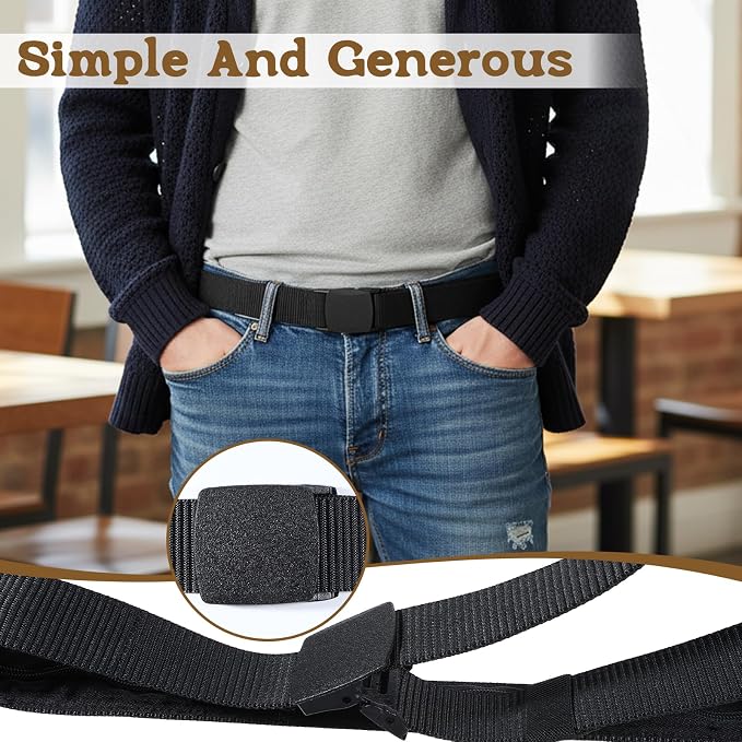 ElevateTech Travel Money Belt, Hidden Money Pouch Security Waist Wallet | with Secret Compartment, Anti-Theft, Nylon, with Zinc Alloy Buckle, for Business Travel, Daily Working, Gift for Dad - Image 5