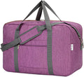 For United Airlines Foldable Carry on Bag 22x14x9 Travel Duffel Bag Packable luggage Duffle for Women and Men 40L (Dark Purple) by Narwey