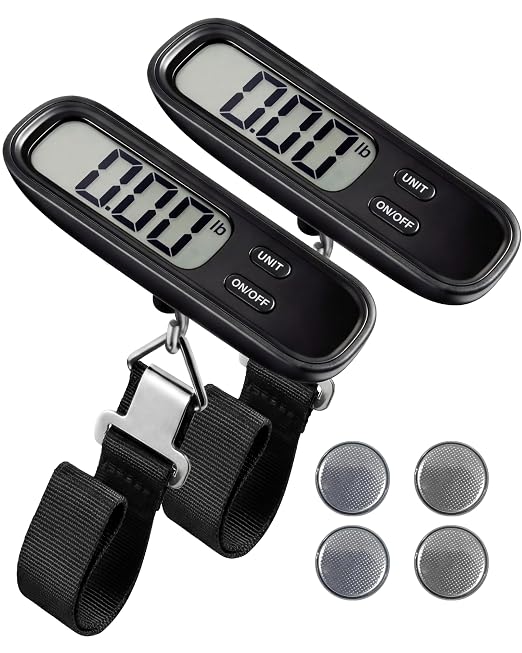 LUGGEX Luggage Scale, Suitcase Scale, Luggage Scale Travel Digital,2 Pack | Travel Scale with Large LCD Display, Portable & Battery Included by LUGGEXLUGGAGE