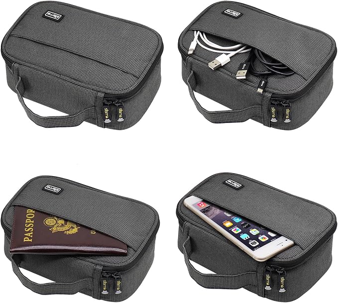 Travel Electronics Organizer Small Carrying Case for Cables Phone Chargers USB Plugs Power Cords Earbuds Adapter Tech Accessories Pouch -Special Edition - Image 2