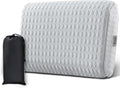 Vekkia Camping Pillow, Memory Foam Travel Pillow with Washable Cover,Gray-M | Ergonomic Supportive Pillow for Sleeping Ideal for Adults Kids Travel, Hiking, Airplane and Car-S, Compressible Pillow by Vekkia