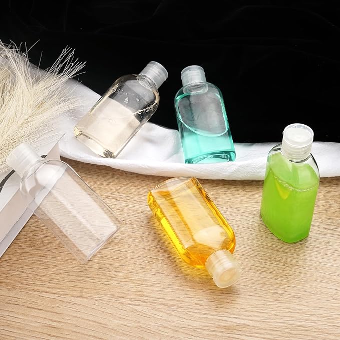 Cosywell 5pcs 3.4oz TSA Approved Clear Travel Shampoo Bottles | Travel Bottles for Toiletries, Leak Proof, Empty Lotion Containers, with Flip Cap, Plastic Squeeze Bottle, and a Toiletry Bag - Image 5