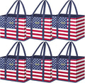 BALEINE 6PK Reusable Grocery Bags, Heavy Duty Shopping Tote Bag | 12'' Long Handles, Reinforced Bottom Keeps Upright, Fold Flat Storage, Water-Resistant Shopping Bag, Multiple Color Options by BALEINE
