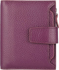 Small Compact Women Wallet RFID Blocking Genuine Leather Bifold Purse with ID Windows by Lavemi