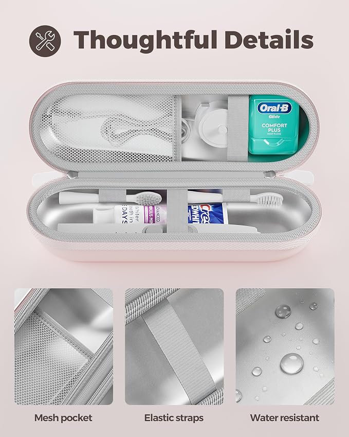 ProCase Electric Toothbrush Travel Case for Oral-B & Philips Sonicare -L | Hard Travel Case for Oral-B 1000/1500/5000/7000/9600 & iO 7/8/9, Philips Sonicare 4100/5100/5300, Fits Full-Size Brushes - Image 5