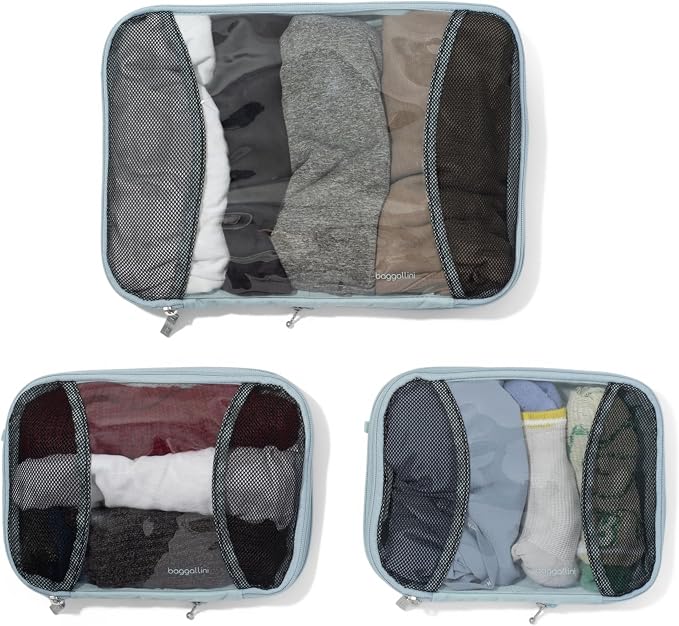 Baggallini Compression Cube 3-piece set - Lightweight Compression Packing Cubes for Travel - Image 5