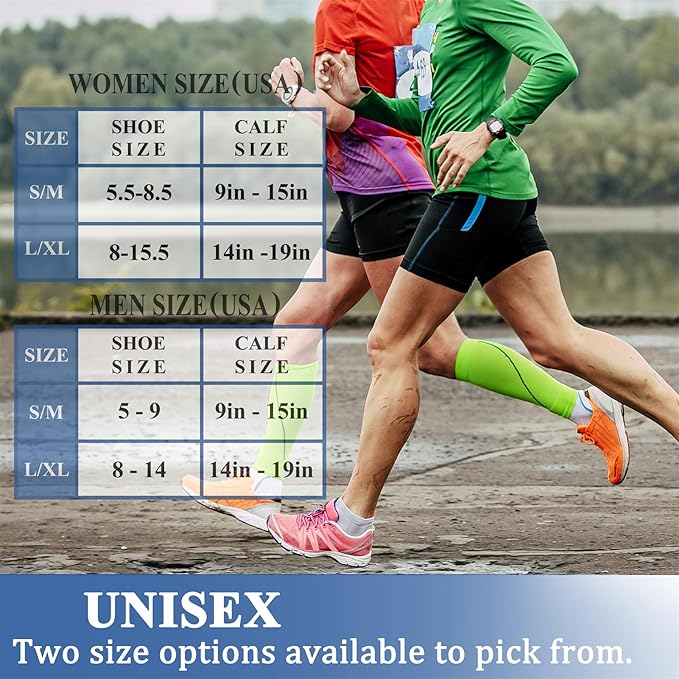 CHARMKING Compression Socks for Women & Men Circulation (8 Pairs) 15-20 mmHg Best Calf Socks Support for Athletic Cycling - Image 6