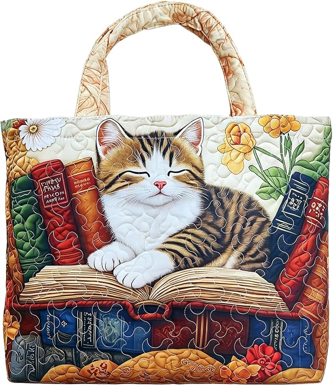 Women's Quilted Tote Bag – Lightweight Large Capacity Foldable for Travel | 20.87" L x 15.75" H by Unknown
