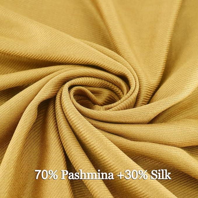 Soft Silky Pashmina Shawl Wraps Solid Colors Scarf for Wedding Evening Dresses - Image 2