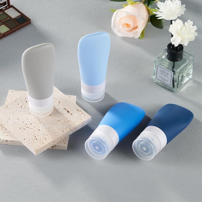 INSFIT Travel Bottles for Toiletries, TSA Approved 3oz Travel Size Containers, BPA Free Leak Proof Squeezable Silicone Tubes for Shampoo Conditioner Lotion Body Wash with Labels - Image 5