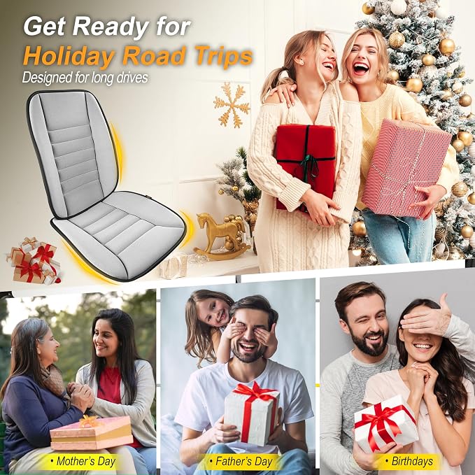 kingphenix 5-Piece Car Seat Cushion Set with Back Support | Memory Foam Car Cushion for Long Driving, Truck, Office Chair, Tailbone and Lower Back Support - Image 9
