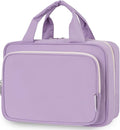 Narwey Travel Toiletry Bag for Women Large Hanging Makeup Bag Organizer Toiletries Bag for Full Size Essentials Accessories Cosmetics (Purple (Large)) by Narwey