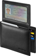 Sigtrenx Leather Wallets for Men, Genuine Leather Mens Wallets Bifold Rfid Blocking with 2 ID Windows by Sigtrenx