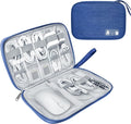 Lcsmaokin Electronics Travel Organizer,Portable Waterproof Electronic Travel Storage Bag for Small Charging Cord Storage,Charger,Small Electronics,SD Card etc,for Travel,Business -Navy Blue by Lcsmaokin