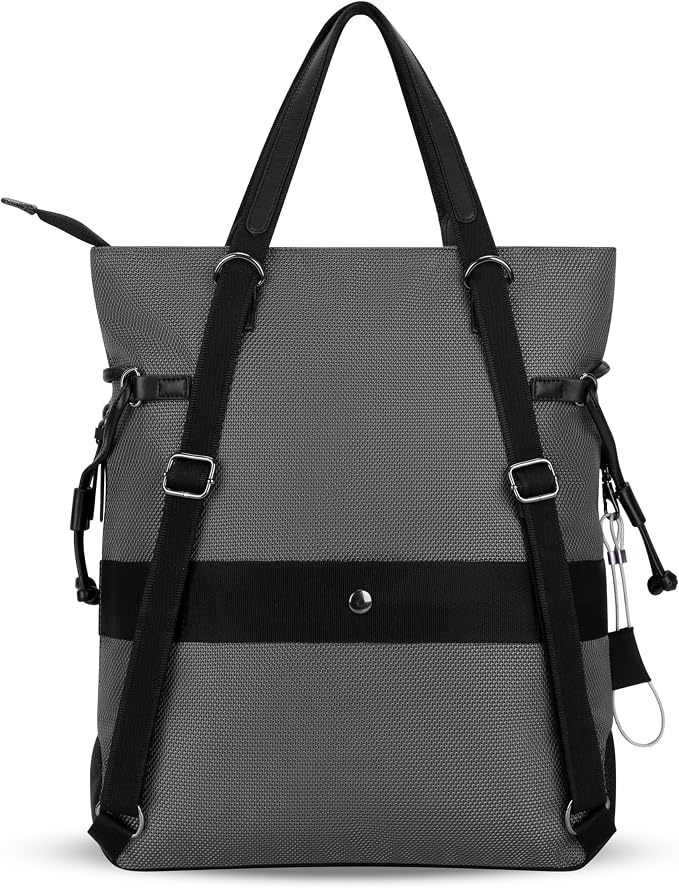 Sherpani Tempest, Anti Theft Convertible Backpack Tote, 14L Travel Backpack, Travel Gifts for Women, Handbags, RFID Protection, Metal Hardware, Fits 15” Laptop (No Sleeve) (Granite) - Image 7