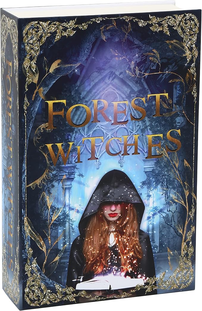 Forest Witches Book Safe Lock Box with Key, Vintage Hidden Book Safe with 2 Keys, Mystical Diversion Safe Box Secret Compartment Items for Cash, Passport and Home Security by Ulixu