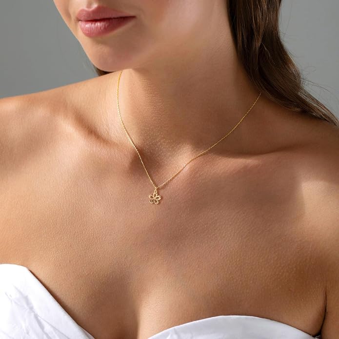 Gold Necklace for Women, Dainty Charm Pendant Necklace Jewelry Gift | 14K Gold Plated, Cute, Delicate, Adults, Non Tarnish, Hypoallergenic, Accessories - Image 3