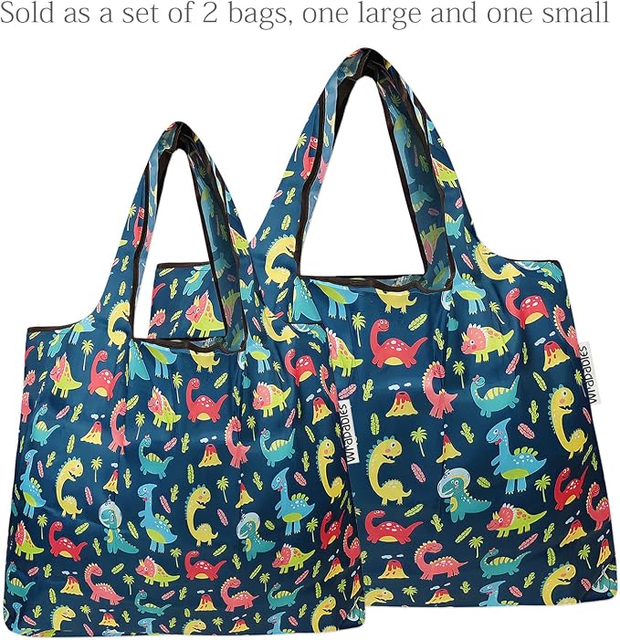 allydrew Large Foldable Tote Nylon Reusable Grocery Bags - Image 4
