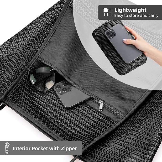 KALIDI Beach Mesh Tote Bag, Casual MAX 23L Summer Foldable Hobo Bag Women | Sandproof Widen Strap Large Shoulder Bag For Lake Pool Vacation Travel Picnic Grocery Market Shopping Carrier - Image 7
