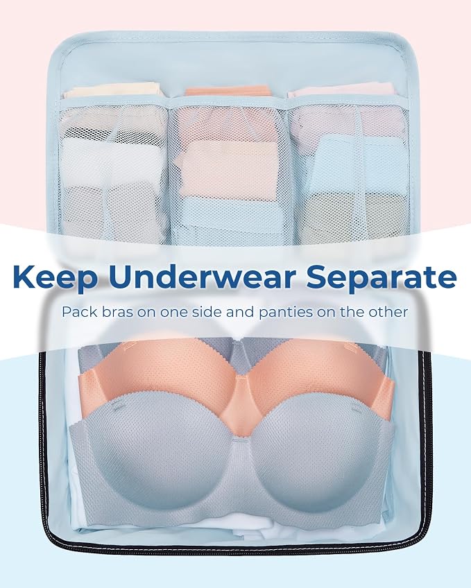 BAGSMART Compression Packing Cubes, 6 PCS Packing Cubes for Suitcases, Travel Bags Organizer for Luggage, Lightweight Packing Cube for Travel Essentials - Image 8