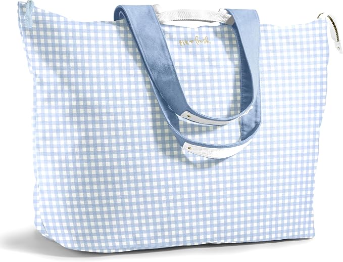Fit & Fresh All The Things XL Beach Bag for Women, Oversized Travel Tote | Zip Closure, 3 Interior Pockets, 1 Large Zip Pocket, Dual Carry Handles, Canvas Weekender - Pool, College, Laundry, Groceries by fitfresh