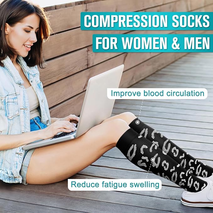 Copper Compression Socks for Women & Men (6 pairs) - Best Support for Nurses, Running, Hiking, Recovery - Image 3