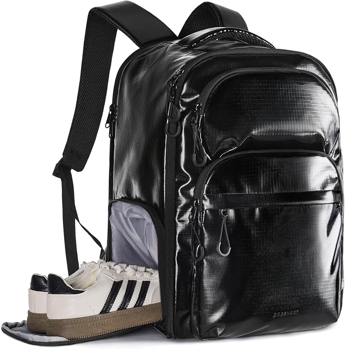 BAGSMART 30L Travel Backpack, 15.6 Inch Carry On Backpack Flight Approved, Water Resistant Weekender Bag Daypack, Black by BAGSMART