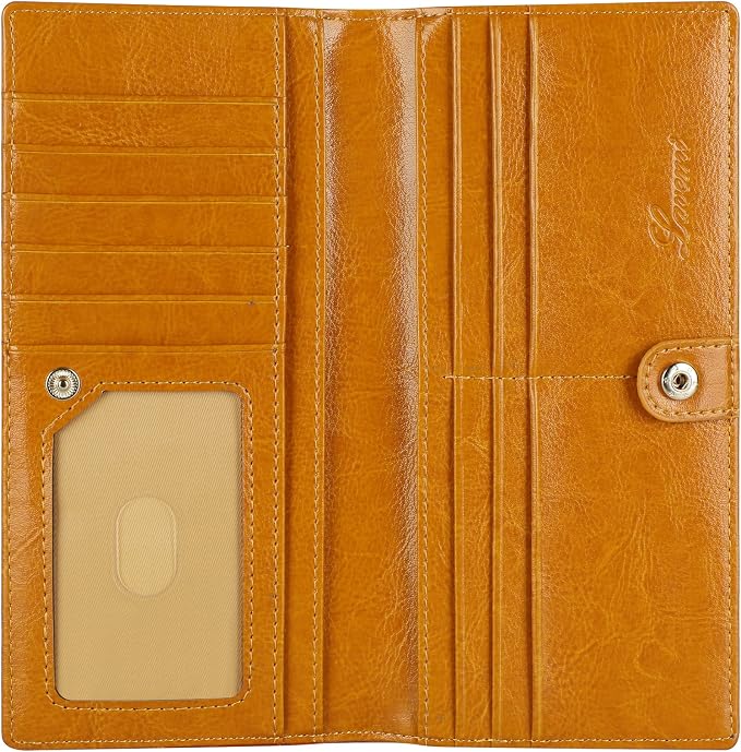 Ultra Slim Thin Leather Women Wallet RFID Blocking Credit Card Holder Bifold Long Ladies Billfold - Image 3