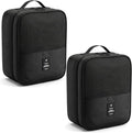 2pcs Shoe Bags for Travel shoe travel bags for packing in suitcase Portable shoes pouch Shoes Storage Bag Organizer Luggage Shoess Organizer for Women and Teenager Holds 3 Pair (Black) by Unknown