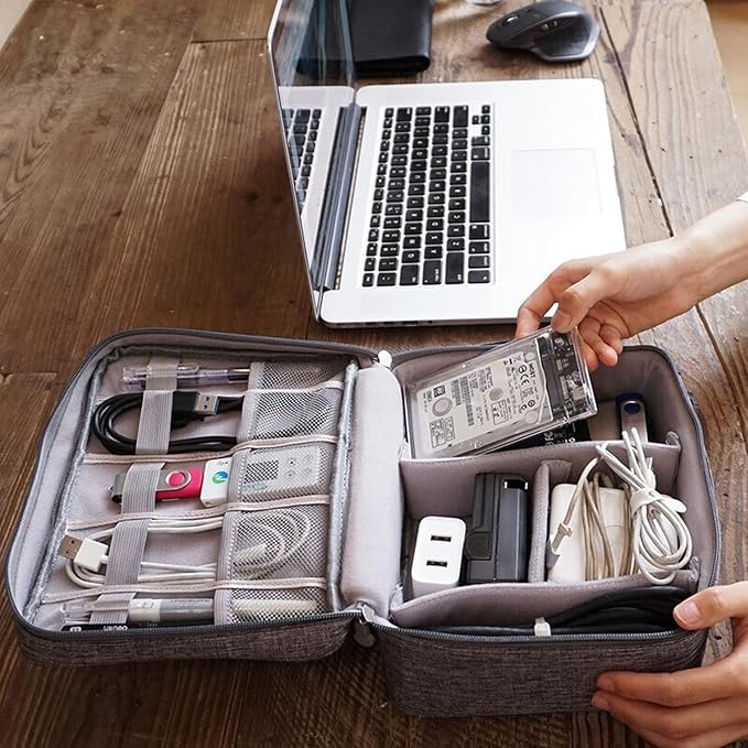 Organizer Case Small Electronic Devices USB Charger Accessories Mouse Phone Cable SD Power Bank Earphone - Image 3
